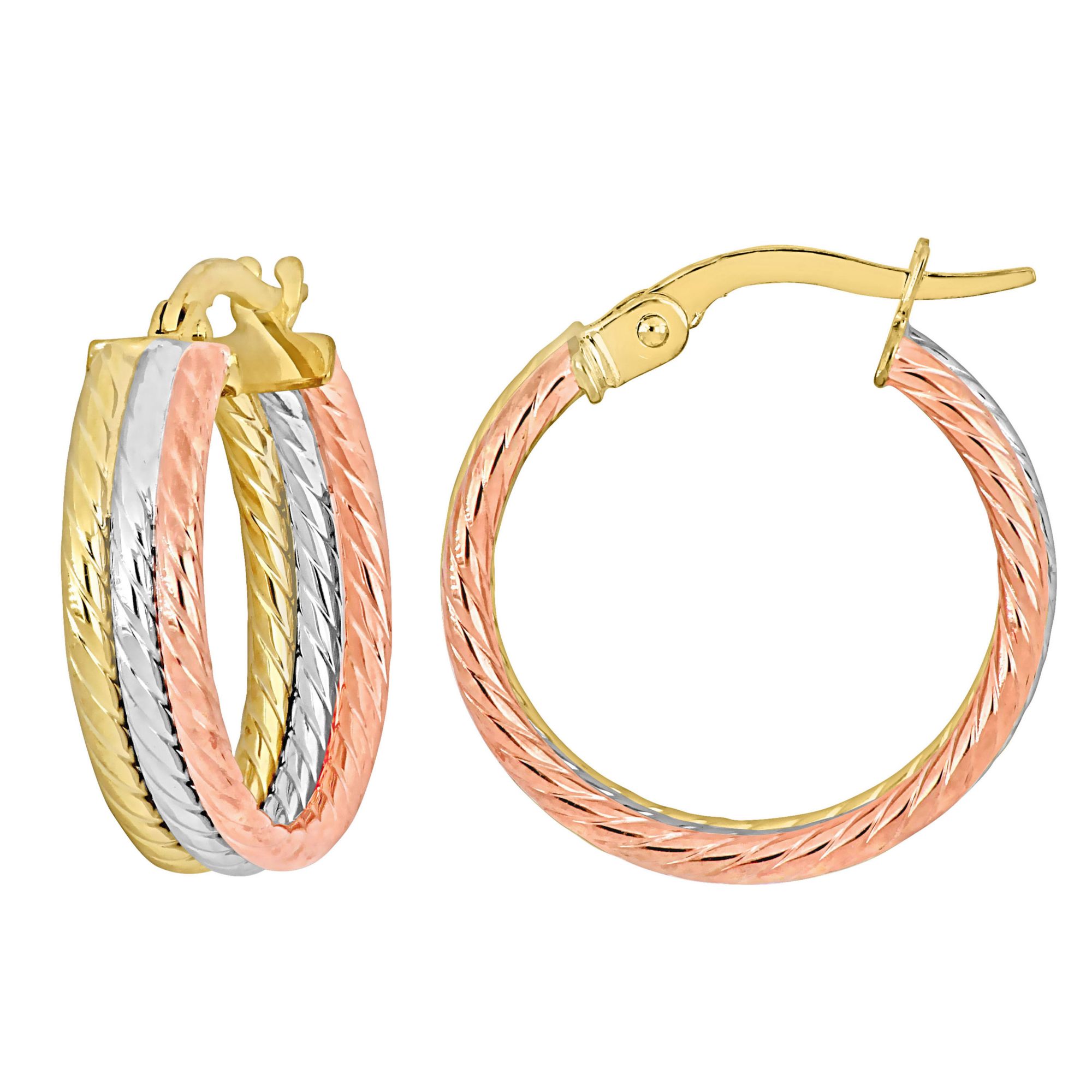 Source JXX A23 Cost Price Hot Sale 24K Twisted Circle Gold Plated Hoop  Earrings on m.