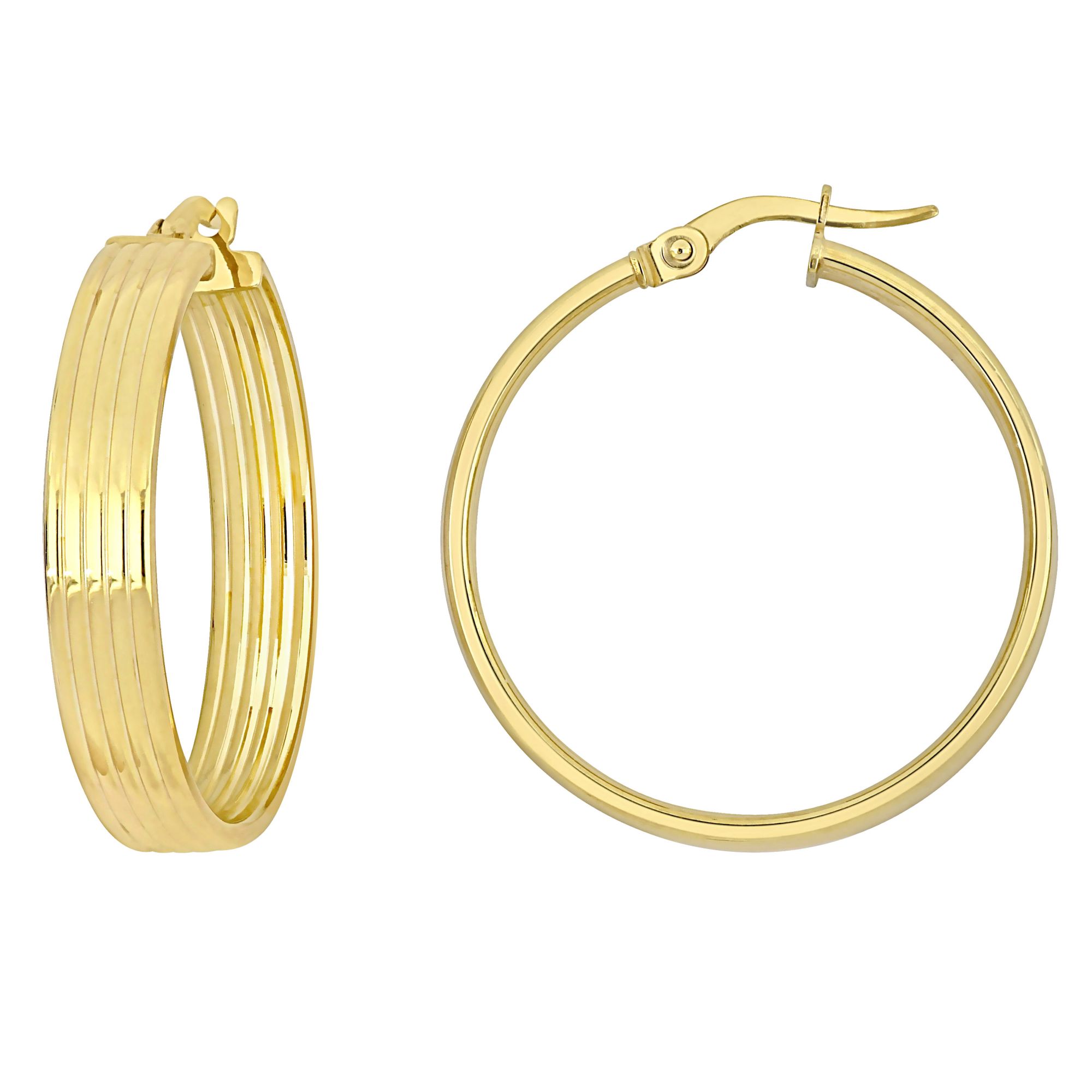 29mm 5-Row Hoop Earrings in 14k Yellow Gold