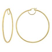 60mm Hoop Earrings in 14k Yellow Gold