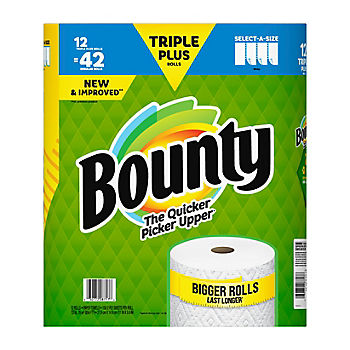 Bounty Select-A-Size Paper Towels, Triple Plus Rolls