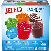 Jell-O Sugar-Free Dessert Cups Variety Pack, 24 ct.