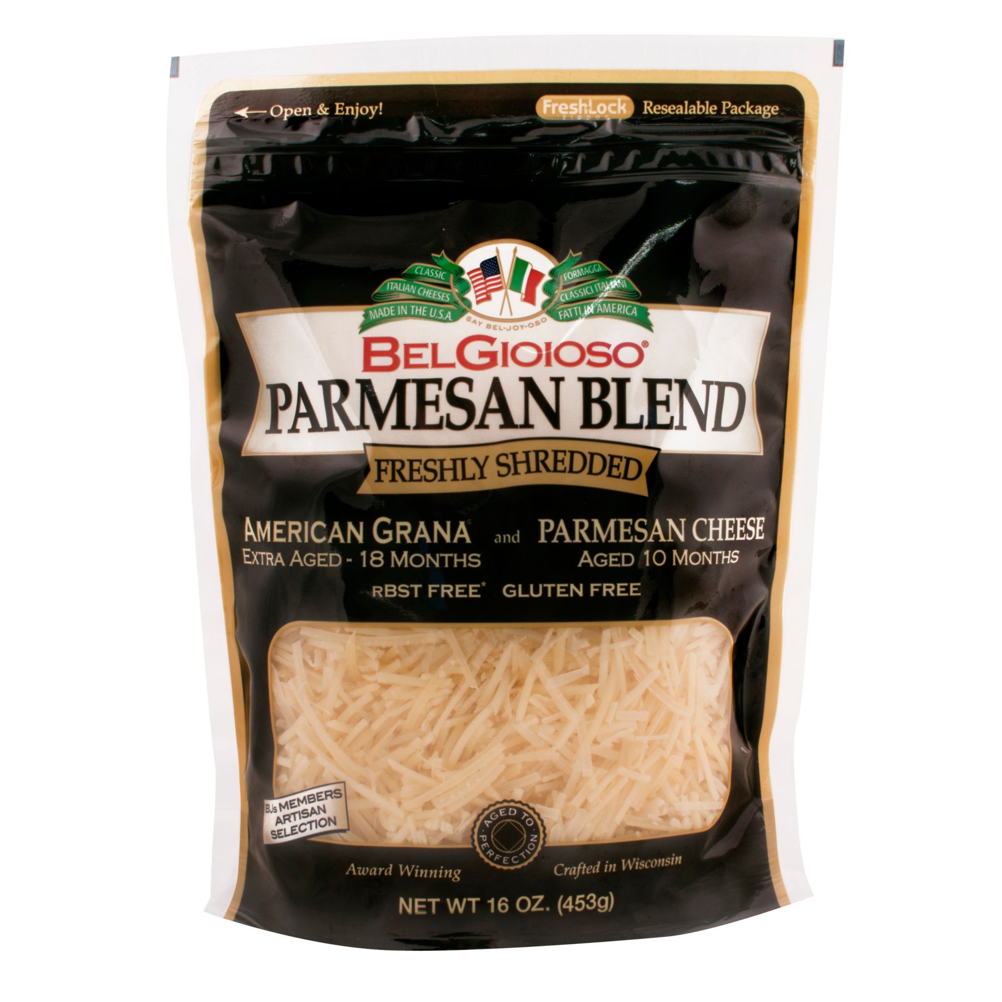 BelGioioso Parmesan Blend Freshly Shredded Cheese, 16 oz.