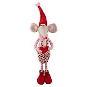 Northlight 21&quot; Standing Plush Boy Mouse Valentine's Day Figure