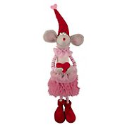 Northlight 20&quot; Standing Plush Girl Mouse Valentine's Day Figure