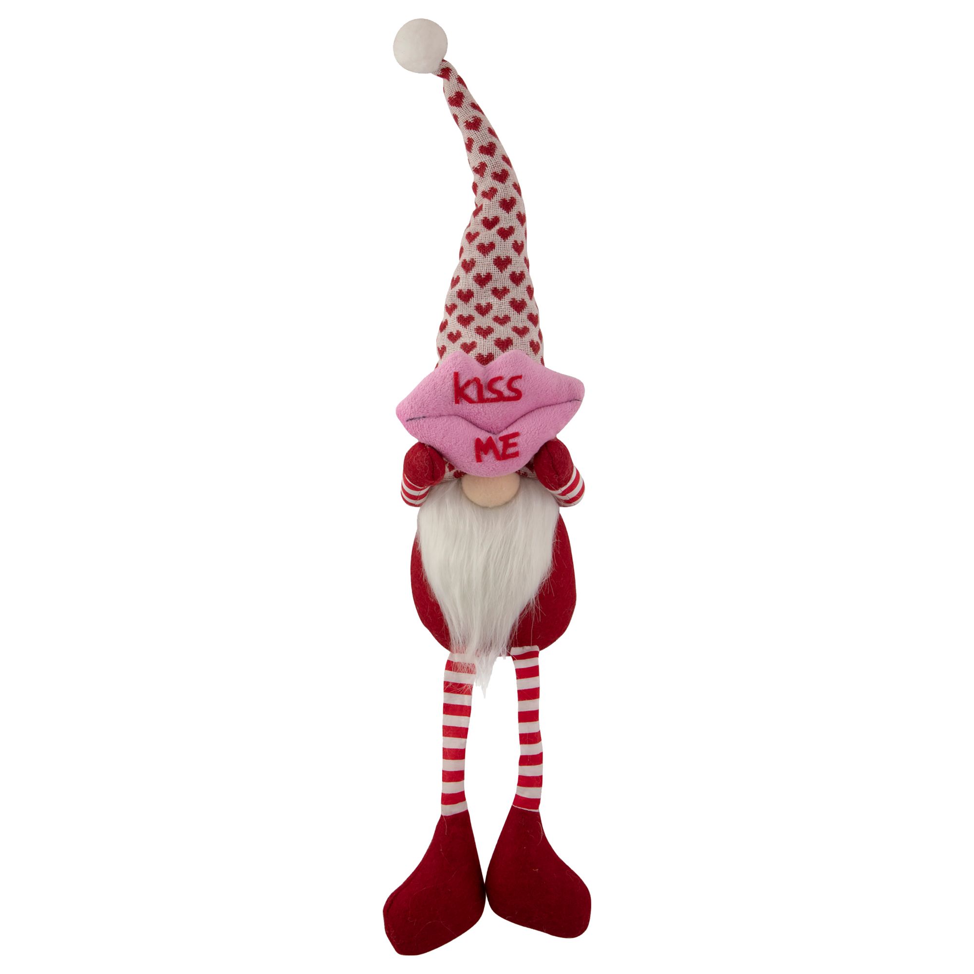 Northlight 23&quot; Sitting Kiss Me Lips Valentine's Day Gnome