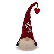 Northlight 14&quot; Lighted Red Striped 'Kiss Me' Valentine's Day Gnome