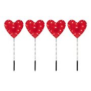 Northlight Red Heart Valentine's Day Pathway Marker Lawn Stake Lights, 4 ct.