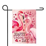 Northlight Happy Valentine's Day Flamingo Outdoor Garden Flag, 12.5&quot; x 18&quot;