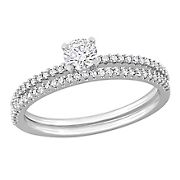 .50 ct. t.w. Diamond Solitaire Bridal Ring Set in 14k White Gold