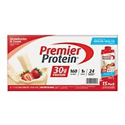 Premier Protein Strawberry Ready-To-Drink Protein Shake, 15 ct./11 oz.