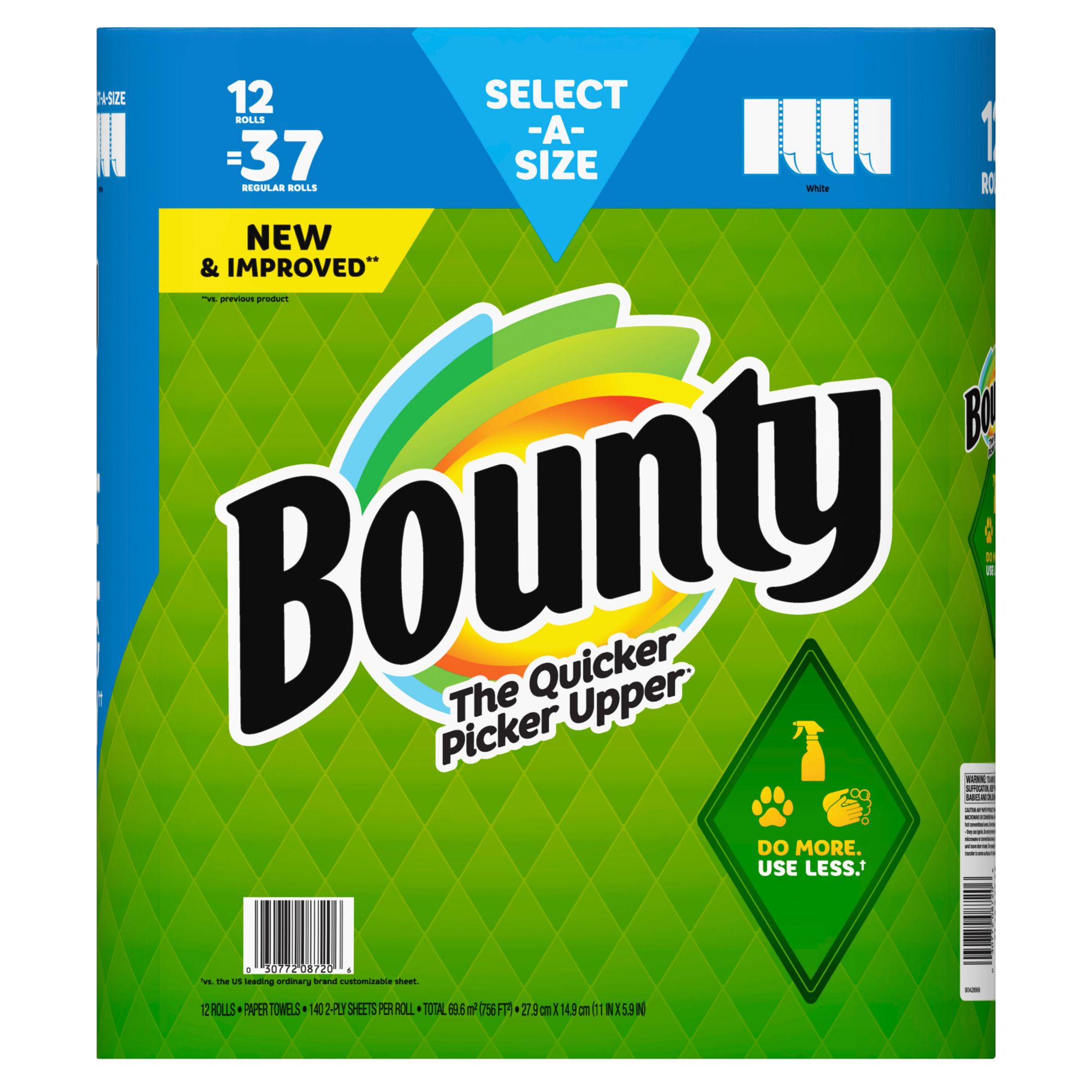 Bounty Select-A-Size Paper Towels, 12 ct./140 Sheets - White
