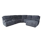 Lifesmart 6-Pc. Sectional Sofa with Chaise and Console - Gray