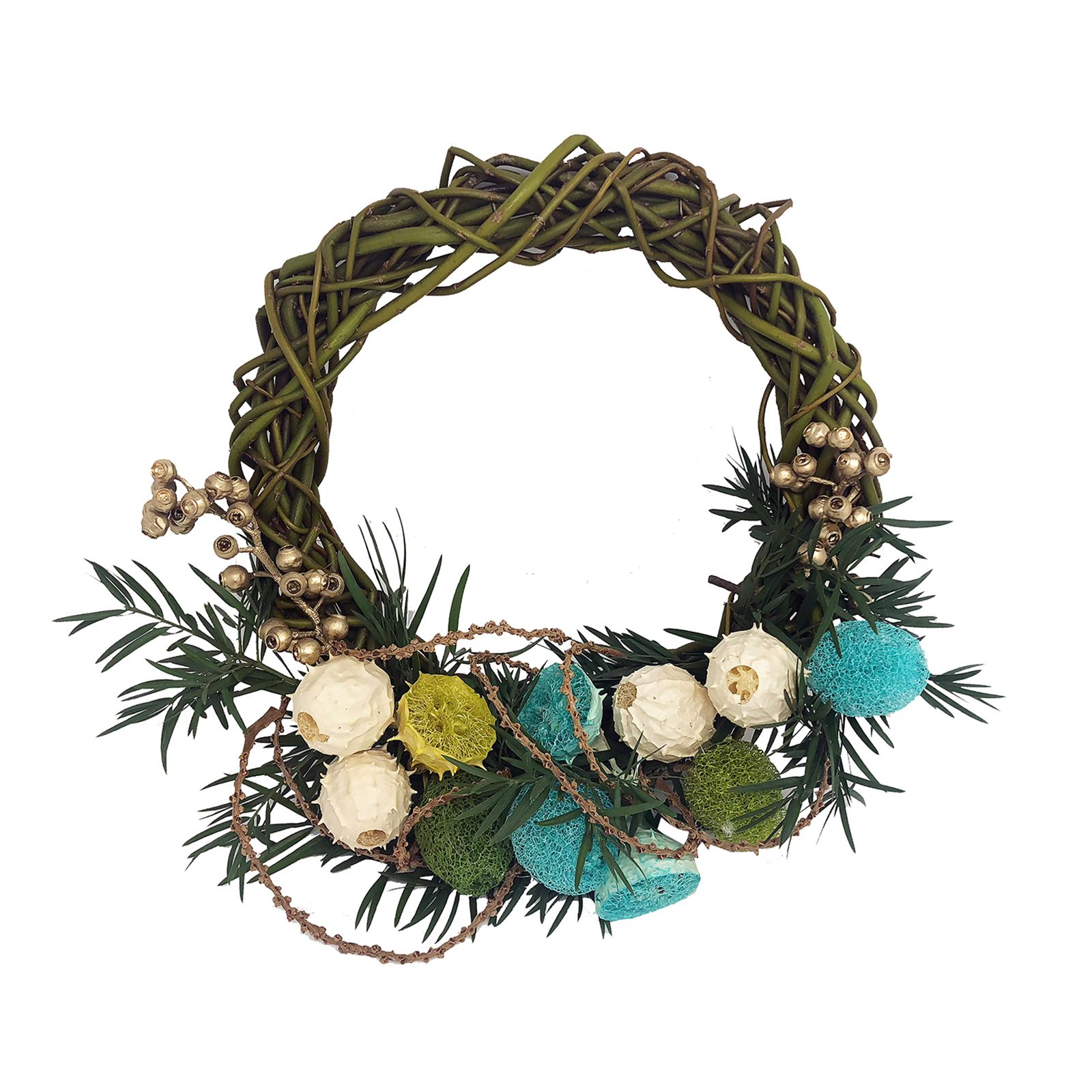 Tropical Yule Wreath, 20&quot;