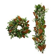 Classy Christmas Wreath and Garland