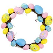 Northlight 10&quot; Pastel Pink, Yellow and Blue Easter Egg Spring Grapevine Wreath