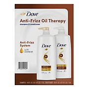 Dove Anti-Frizz Shampoo & Conditioner Oil Therapy with Coconut Oil, 2 pk./40 oz.
