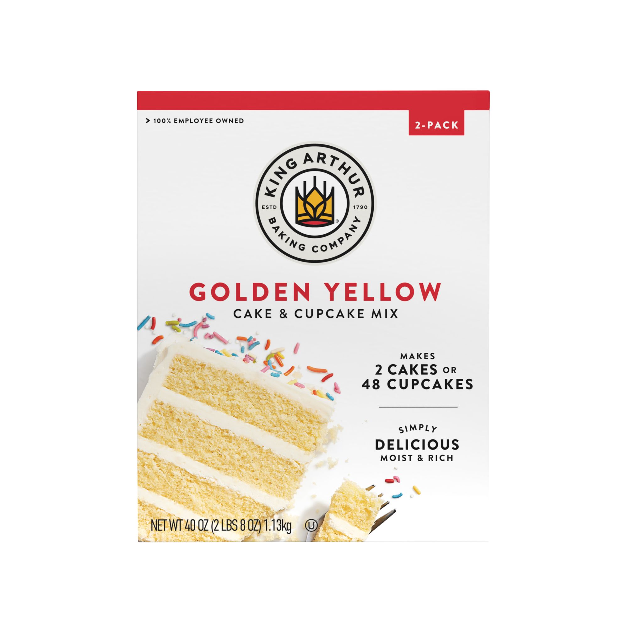 King Arthur Golden Yellow Cake and Cupcake Mix, 2pk.