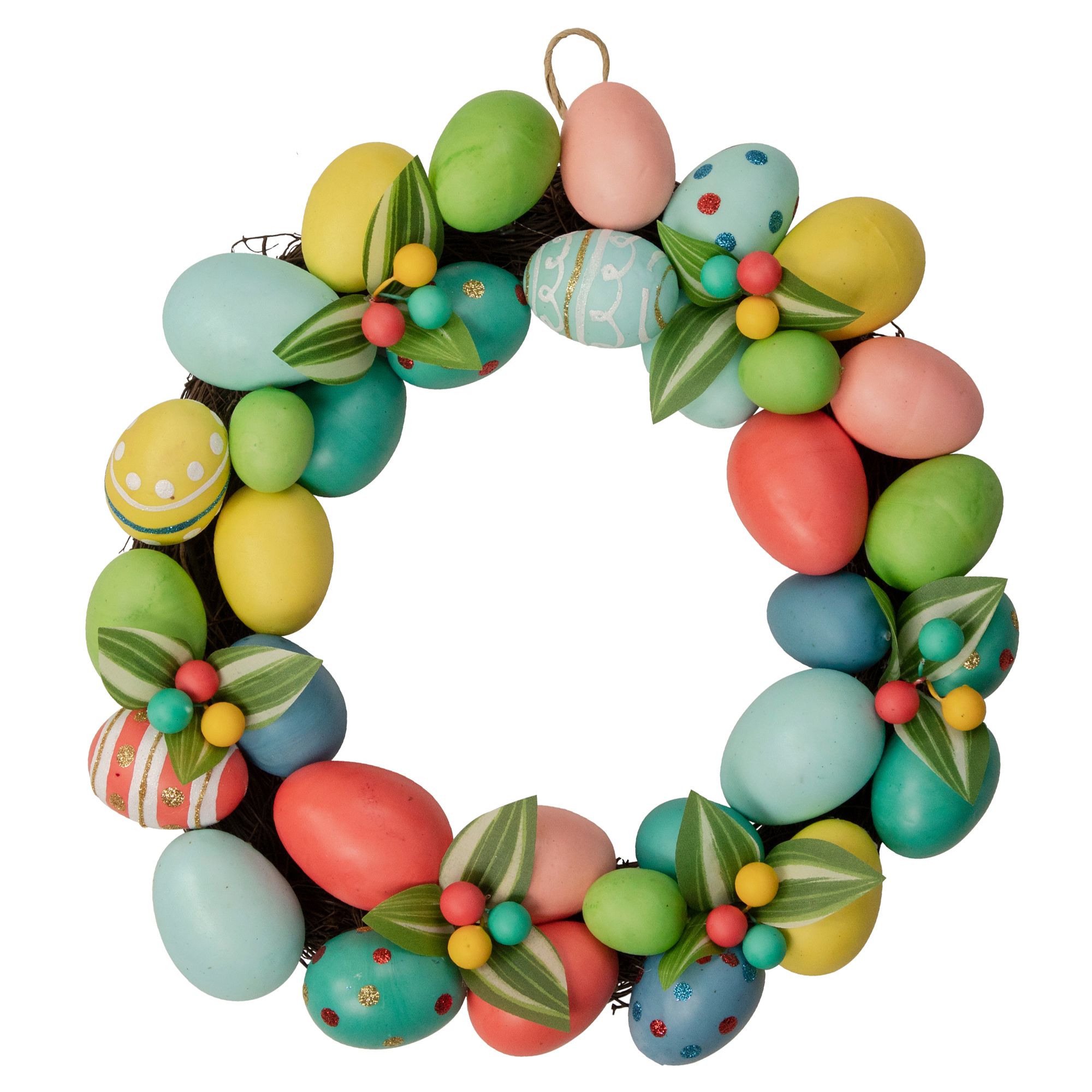 Northlight 14&quot; Colorful Easter Egg Wreath