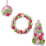 Northlight Speckled Easter Egg Tree, Ball and Wreath Set, 3 pc.