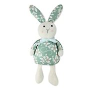 Northlight 17&quot; Green and White Floral Easter Bunny Rabbit Spring Figure
