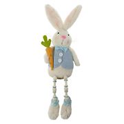 Northlight 22&quot; Blue and White Boy Bunny Rabbit with Dangling Bead Legs Spring Figure