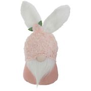 Northlight 14&quot; Pink and White Easter and Spring Gnome Head with Bunny Ears