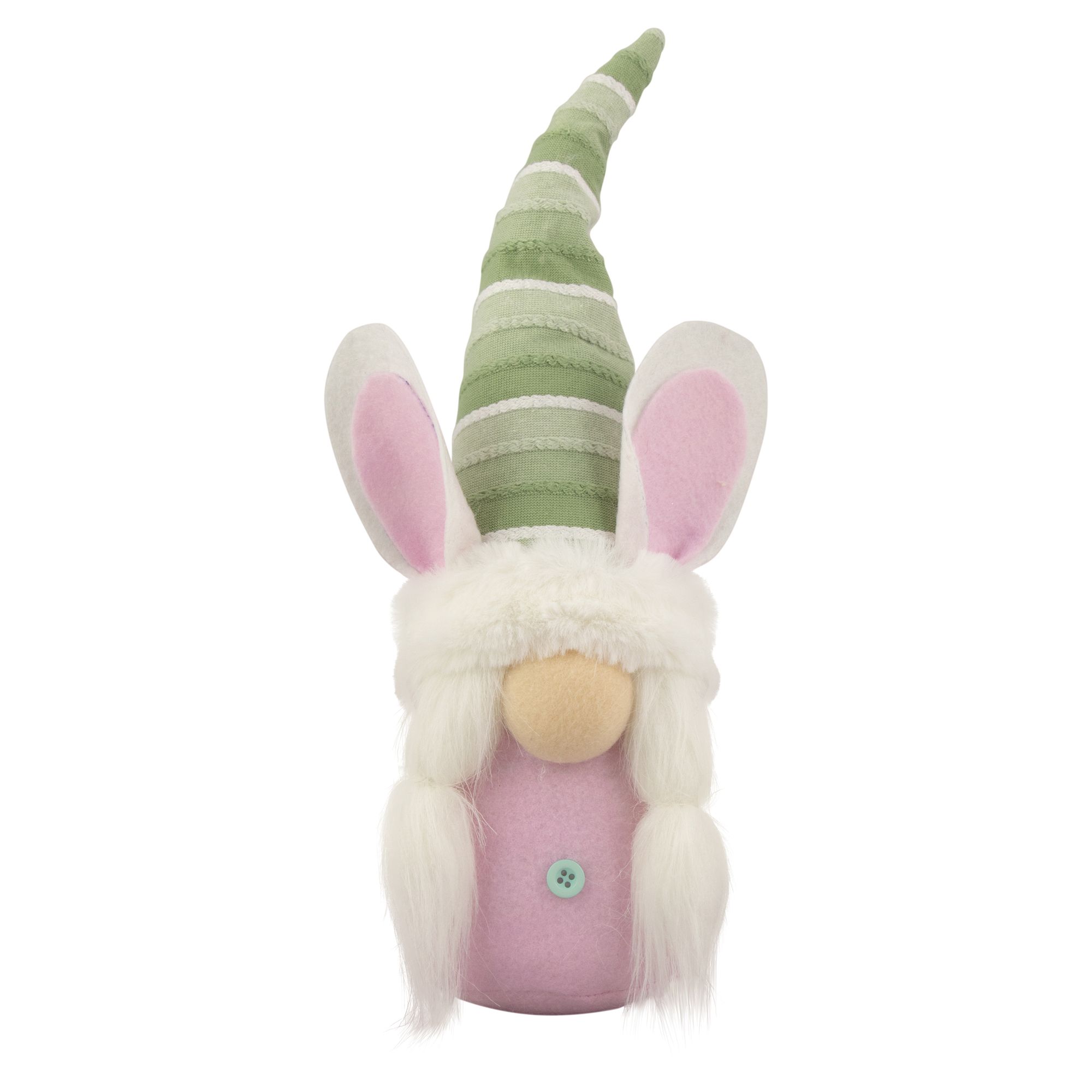 Northlight 13&quot; Pink and Green Girl Easter Bunny Gnome