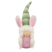 Northlight 13&quot; Pink and Green Girl Easter Bunny Gnome
