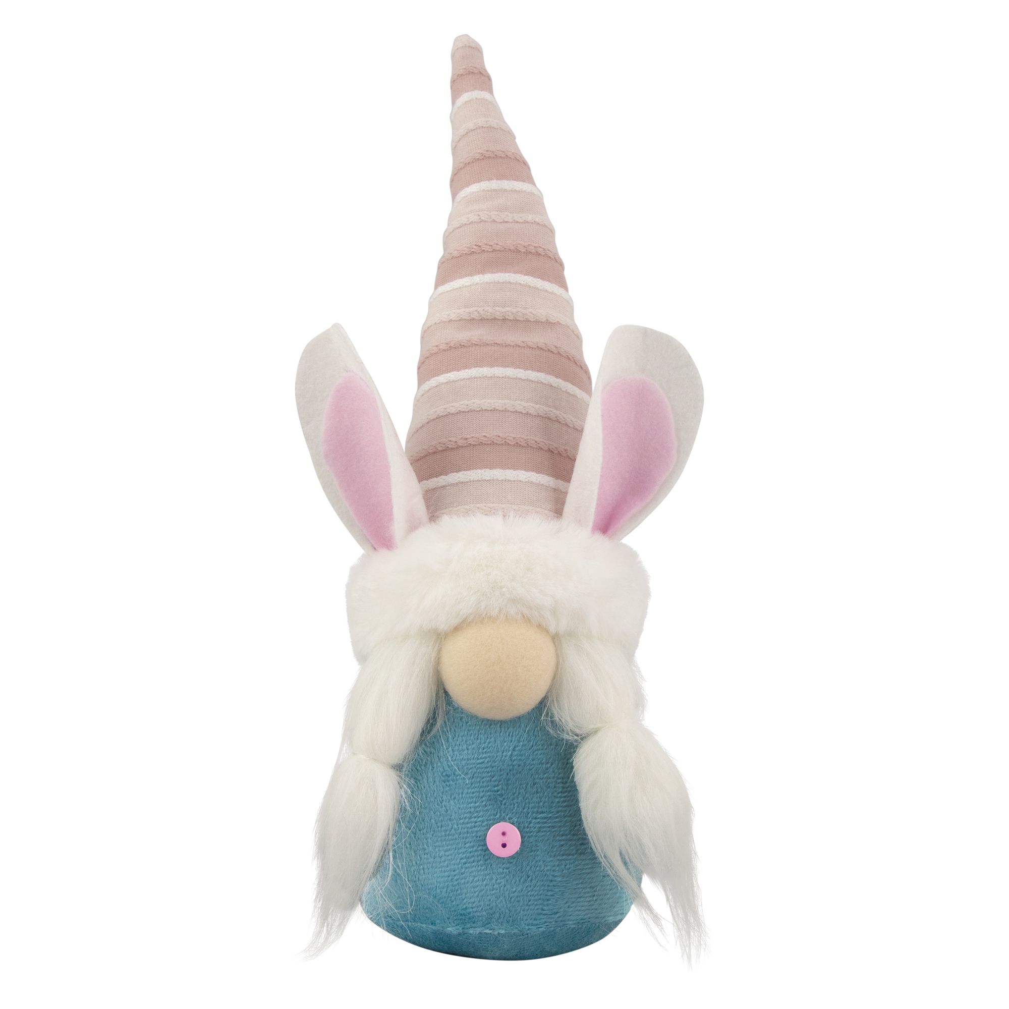 Northlight 13&quot; Blue and Pink Girl Easter Bunny Gnome