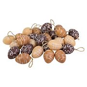 Northlight 2.25&quot; Brown and Beige Spring Easter Egg Ornaments, 27 pc.