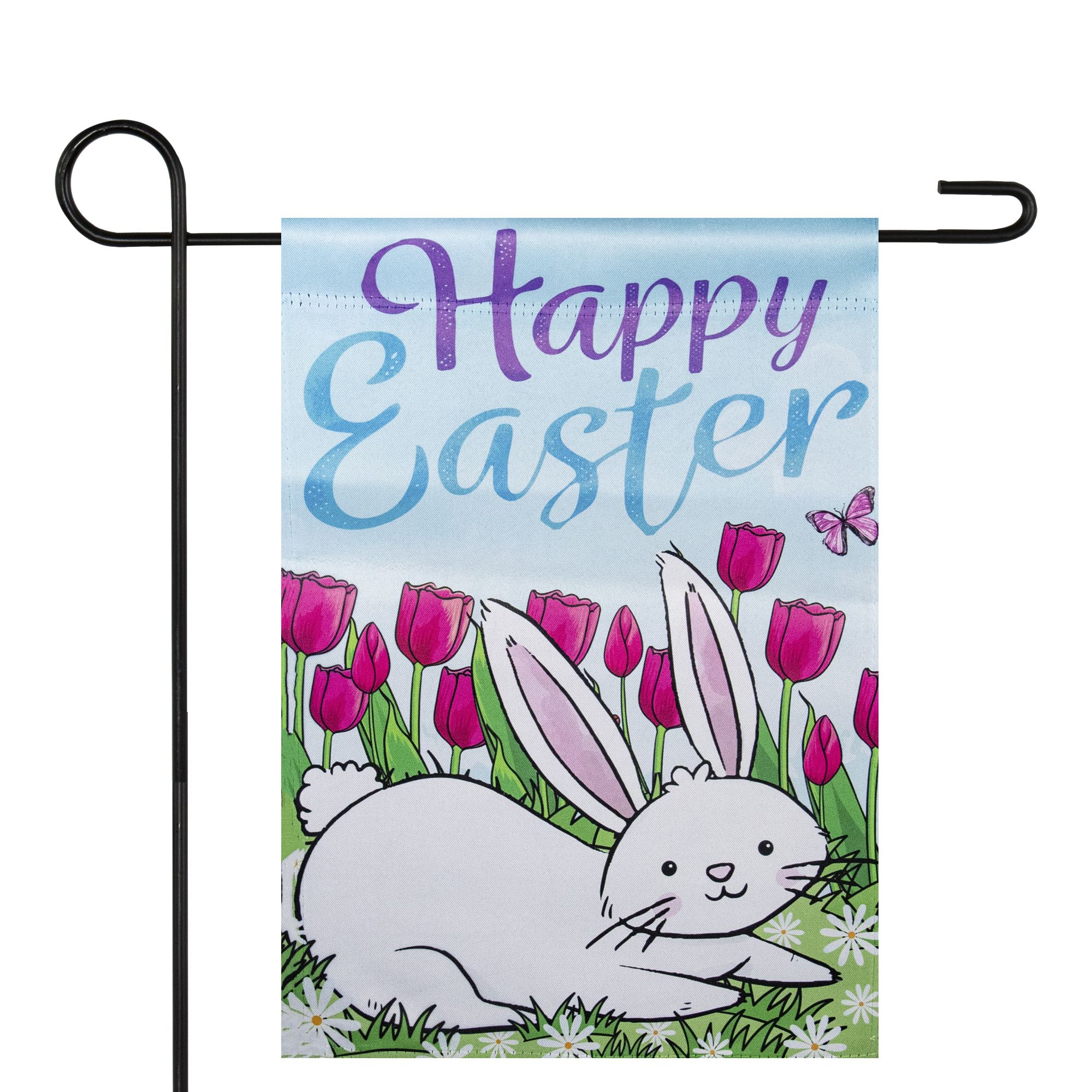 Northlight 12.5&quot; x 18&quot; Happy Easter Bunny Outdoor Garden Flag