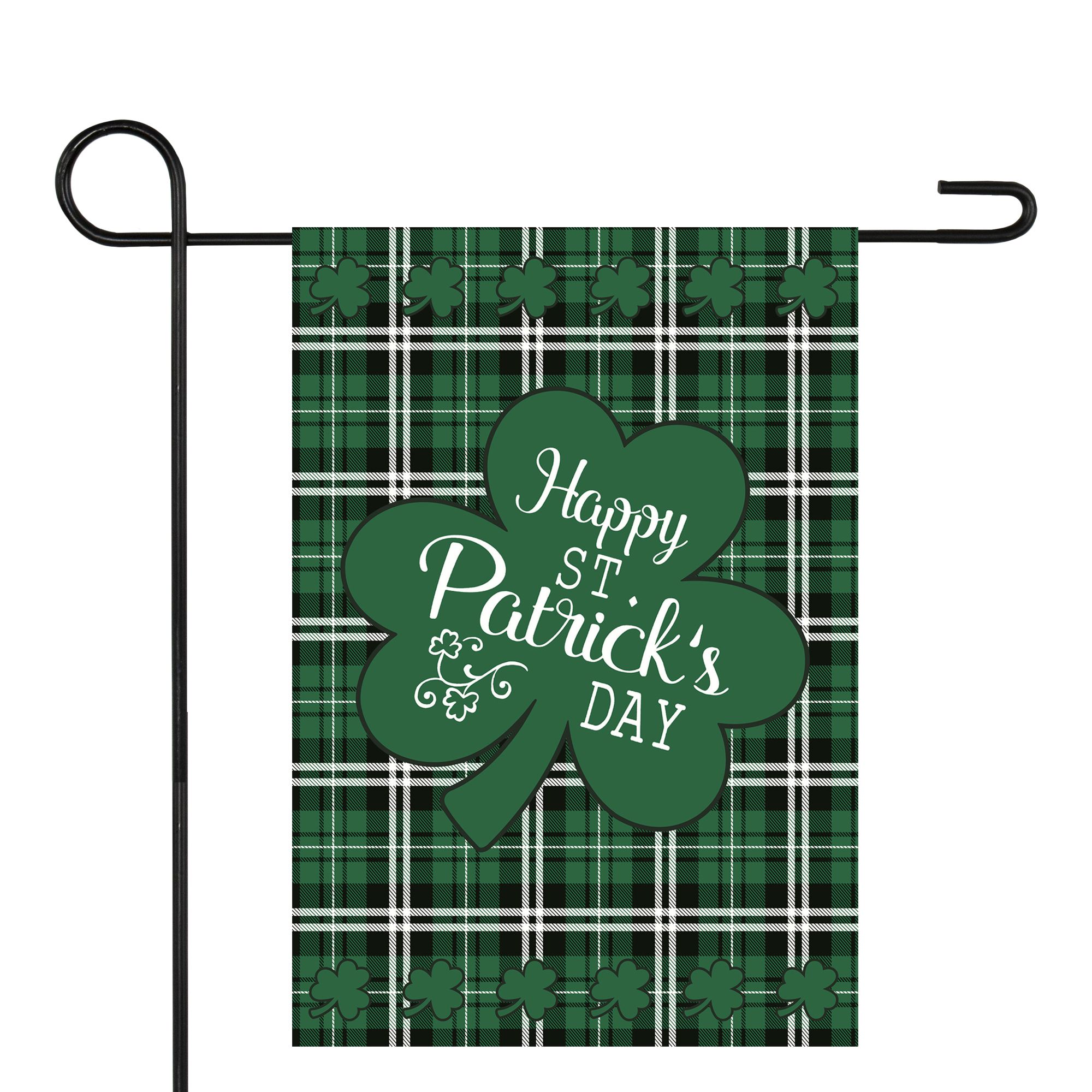 Northlight 28 x 40 Happy St. Patrick's Day Plaid Outdoor House