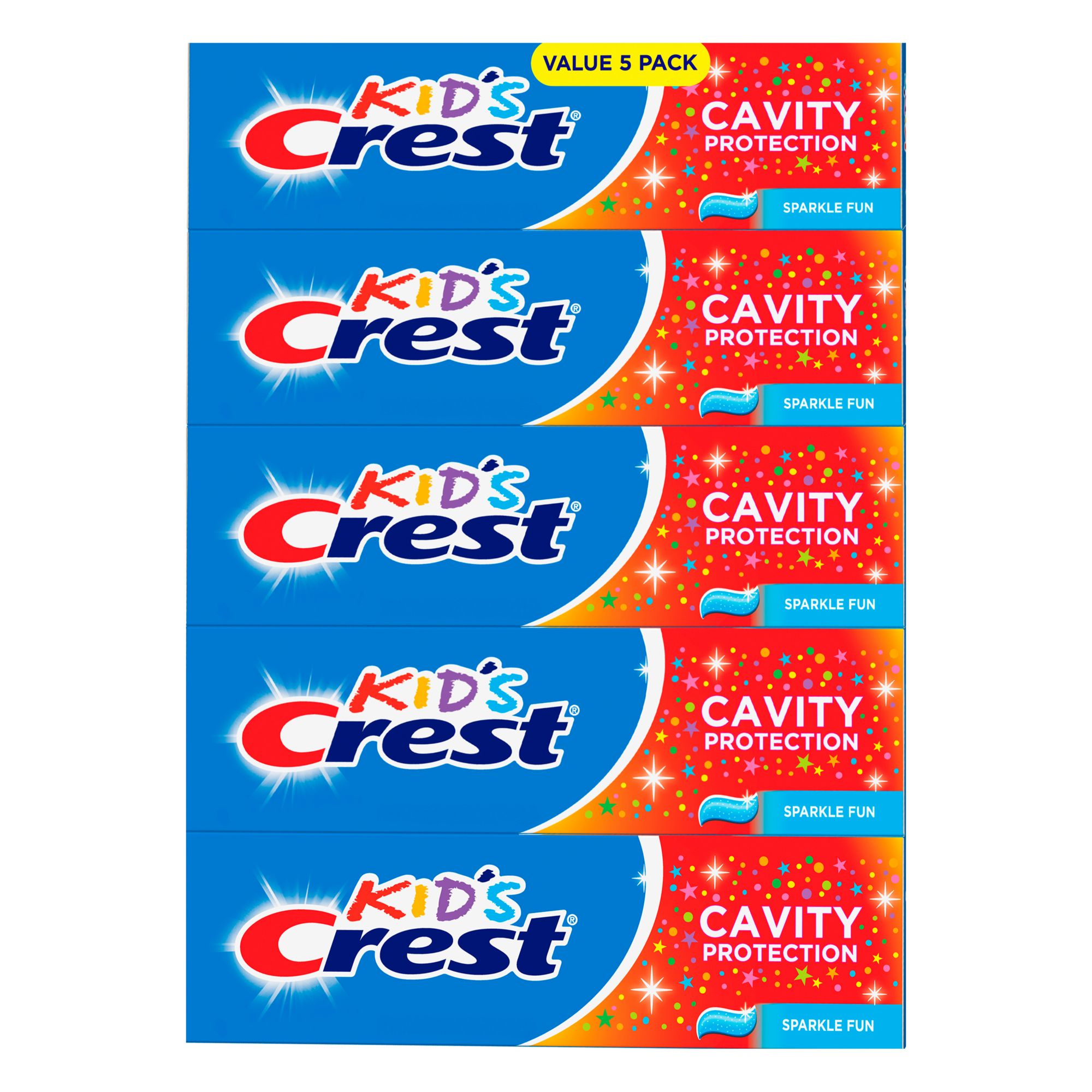 Crest Kids Cavity Protection Toothpaste - Sparkle Fun Flavor, 5 pk./4.6 oz.