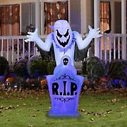 Gemmy 5' Airblown Inflatable Ghost and Tombstone