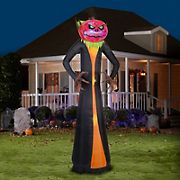 Gemmy 12' Airblown Inflatable Jack-O'-Lantern Reaper with Psychedelic Spirals of Light