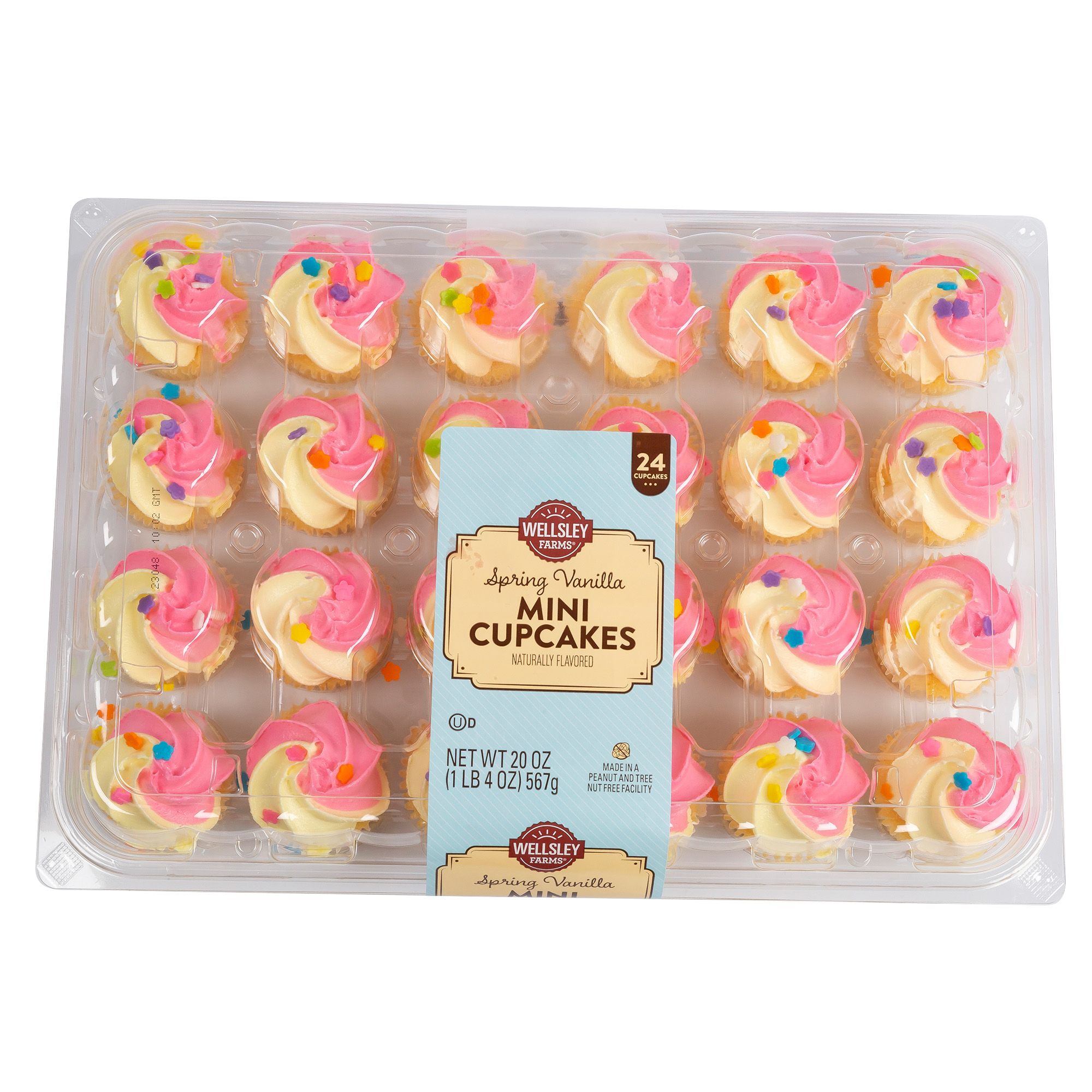 Wellsley Farms Spring Mini Vanilla Cupcakes, 24 ct.