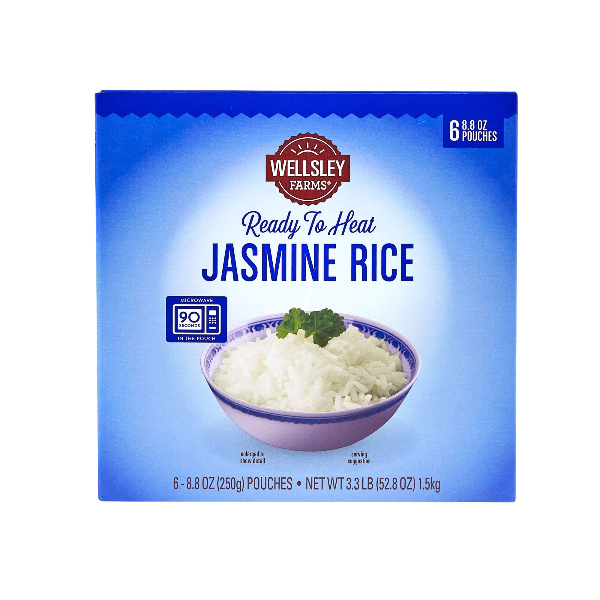 Wellsley Farms Ready to Heat Jasmine Rice, 6 pk.