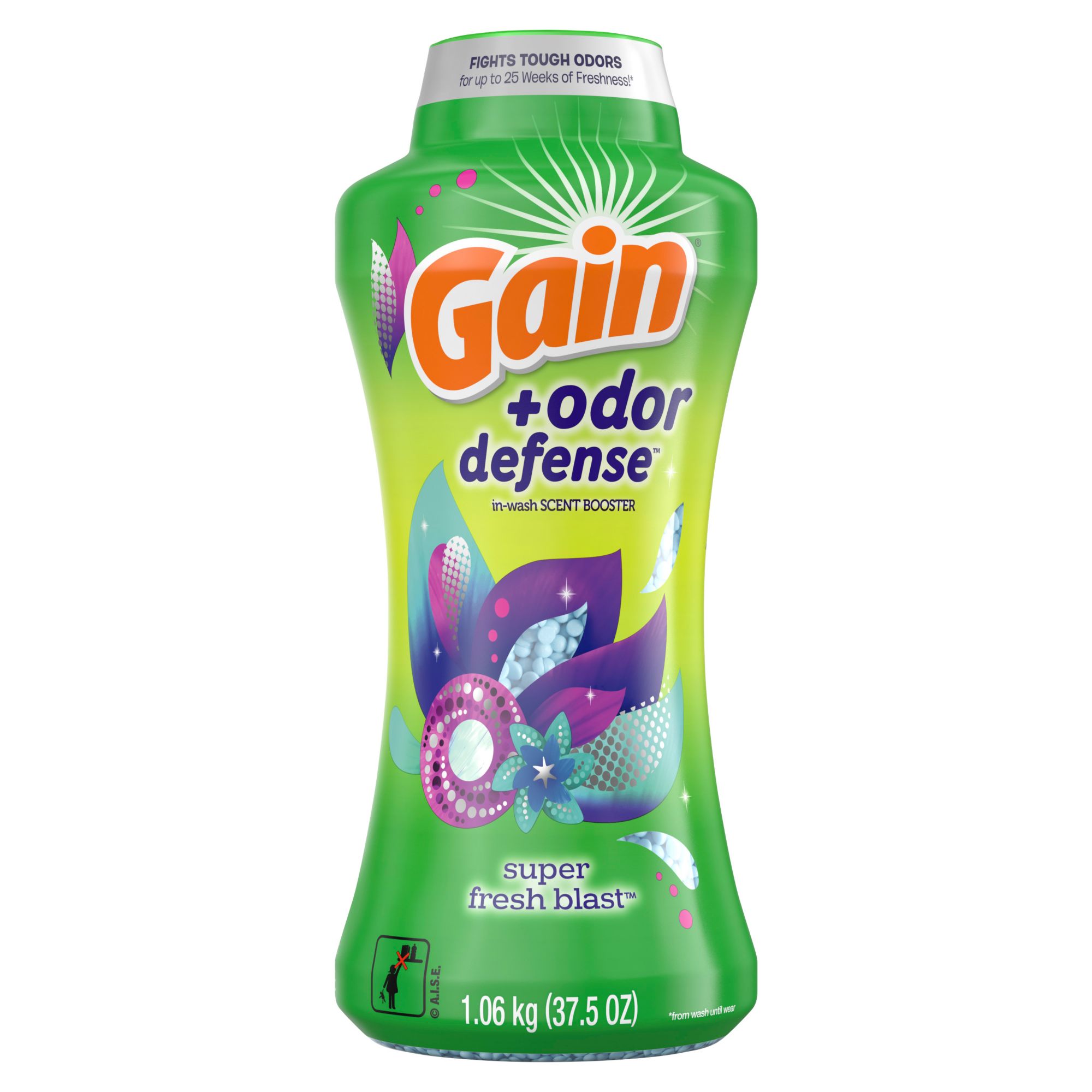 Gain + Odor Defense In-Wash Scent Booster, 37.5 oz. - Super Fresh Blast Scent