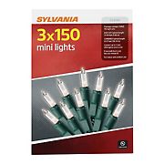 Sylvania 150-Light Clear Incandescent Light Set, 3 pk.