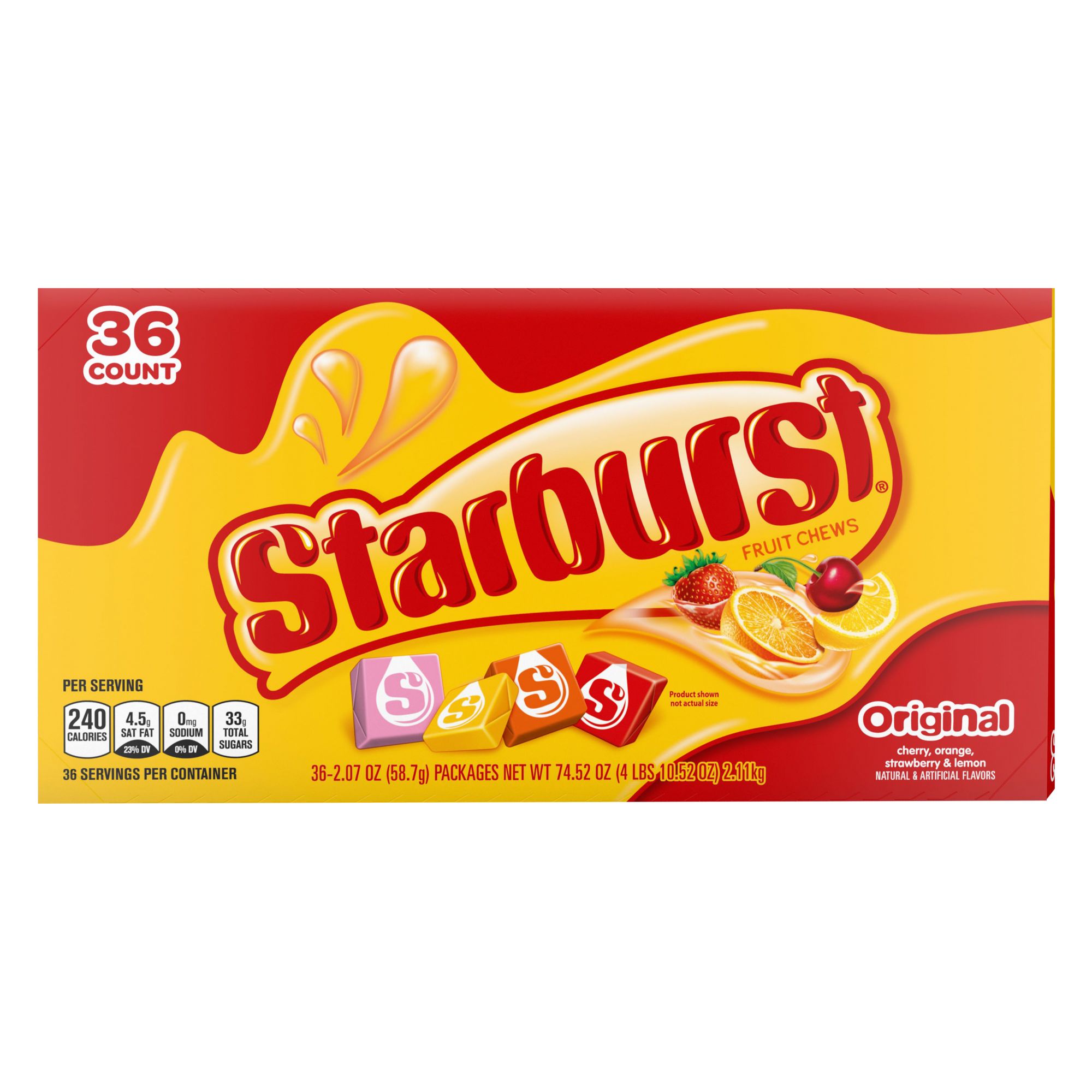 Starburst Original Fruit Chews Candy, 36 ct./2.07 oz.