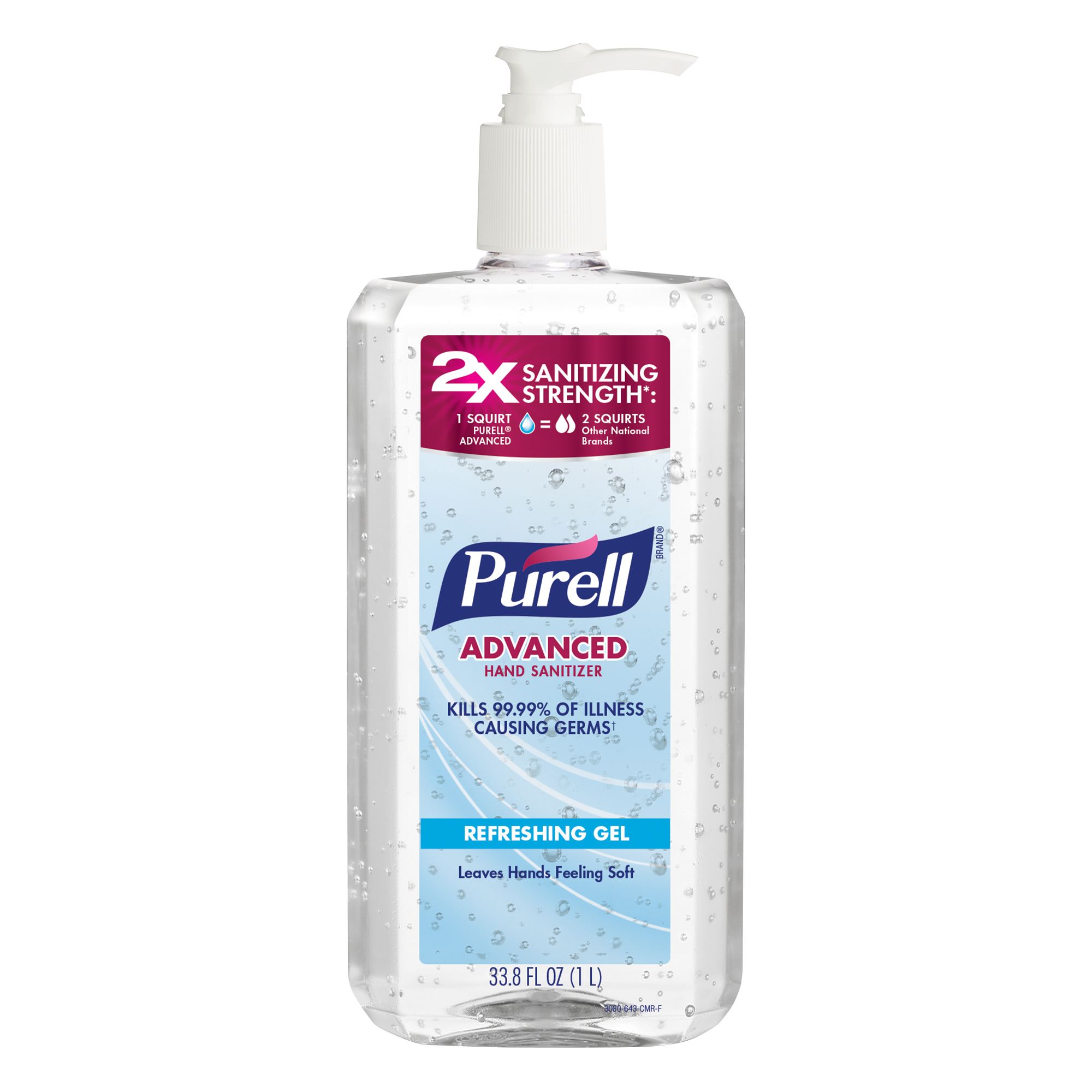 Purell Advanced Hand Sanitizer Refreshing Gel - Pump Bottle, 1 Liter