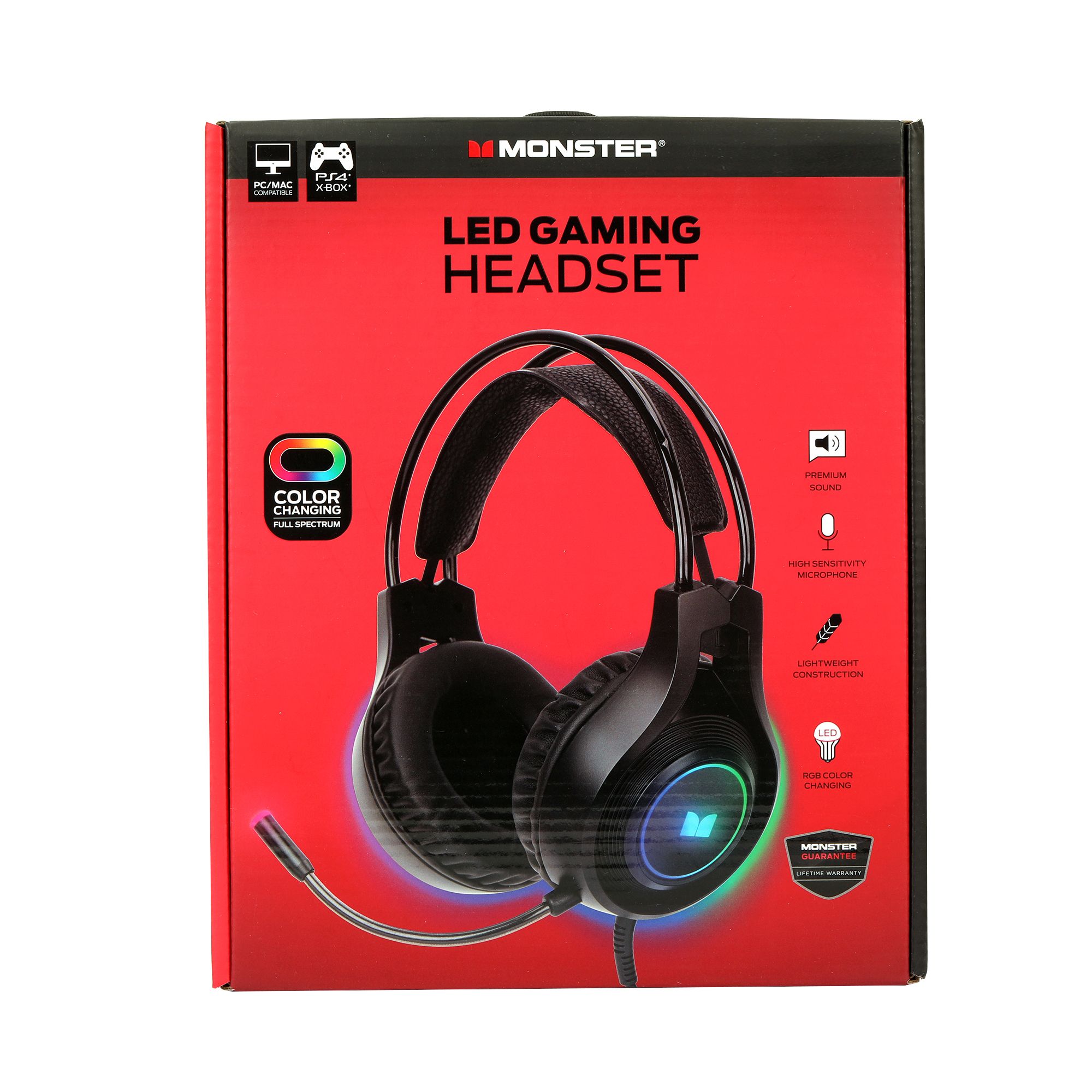 Monster 2MNGH1162B0BL Wired PC Gaming Headset with LED BJ s