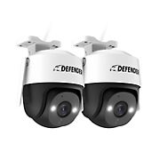 Defender Guard Pro 2K Power Security Camera with Color Night Vision, 2 pk.
