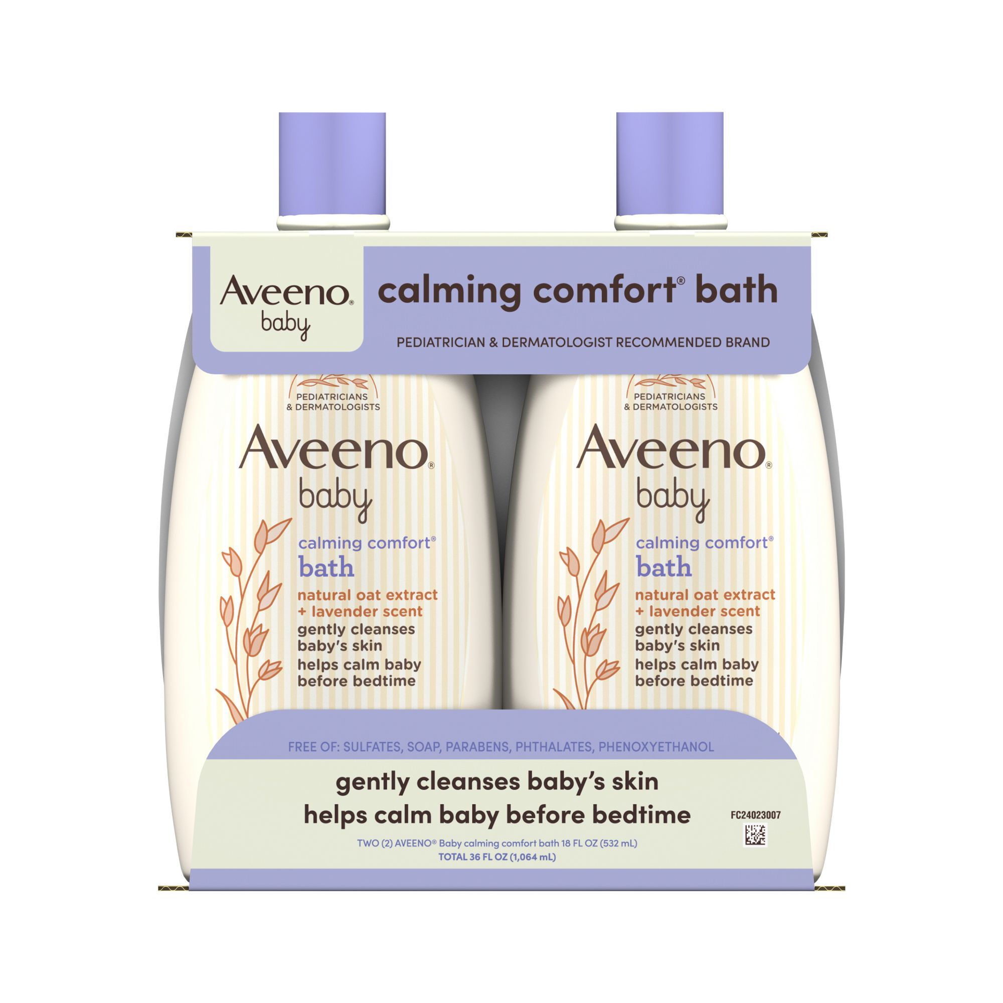 Aveeno Baby Daily Moisture Lotion, For Delicate Skin, Fragrance Free, 2  pk./18 fl. oz