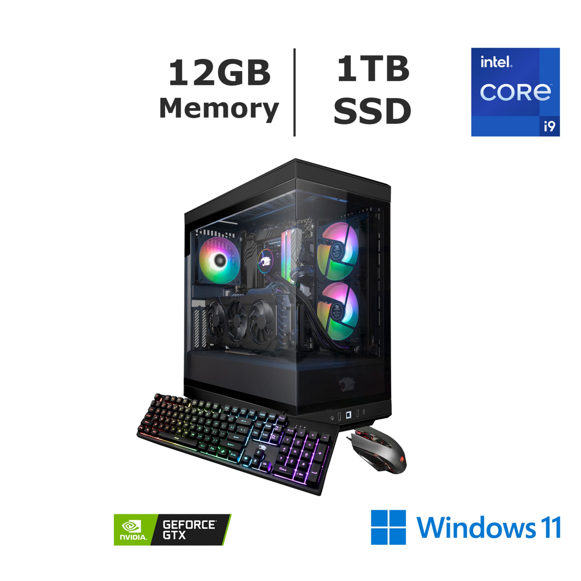 iBUYPOWER Y40 314i Gaming PC, Intel Core i9 13900KF, 32GB DDR5 5200 RGB  RAM, 1TB NVMe SSD, GeForce Nvidia RTX 4070Ti 12GB