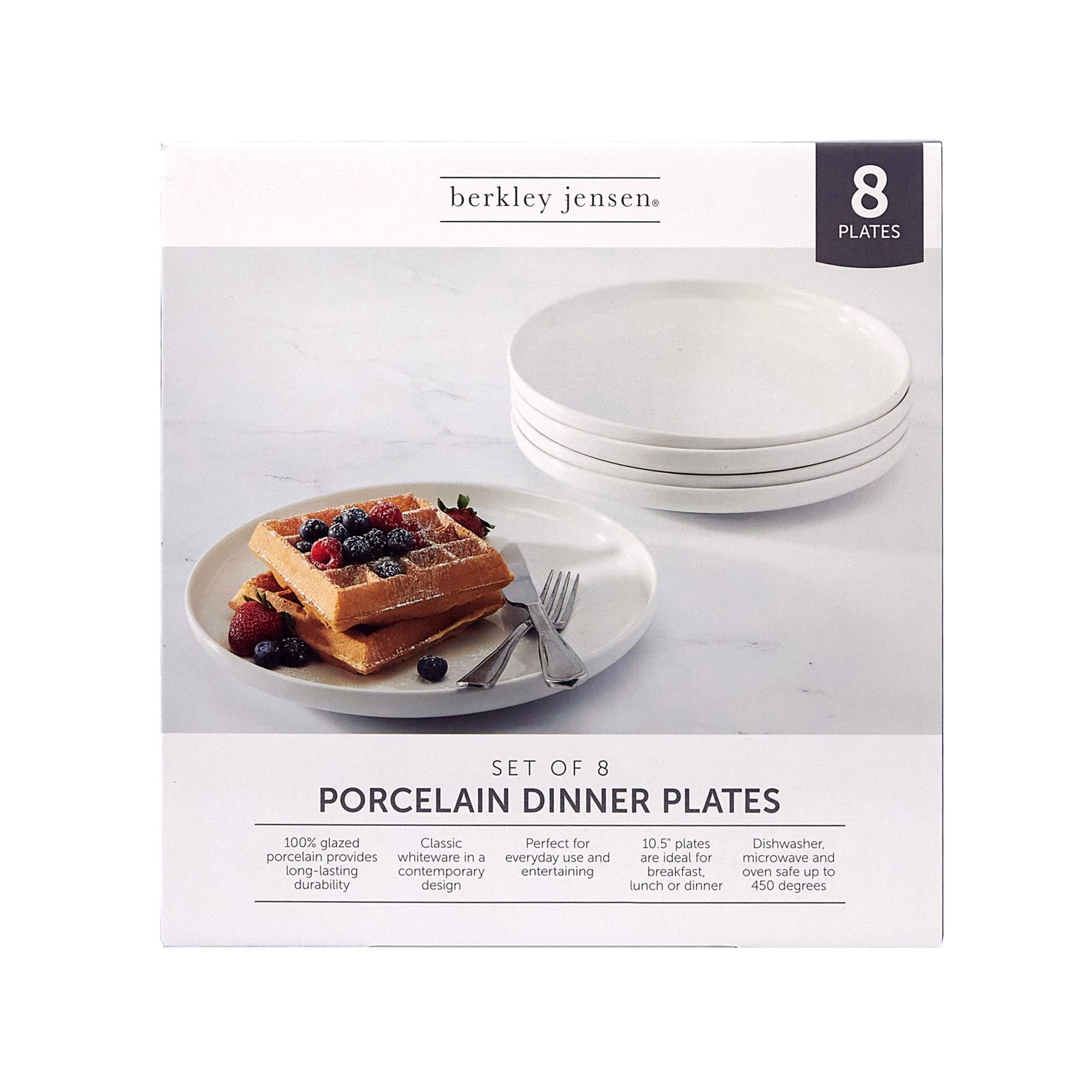 Berkley Jensen 10 White Plastic Dinner Plates