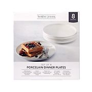 Berkley Jensen 10.5&quot; Porcelain Dinner Plates, 8 pk. - White