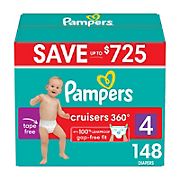 Pampers Cruisers 360 Diapers - Size 4, 148 ct.