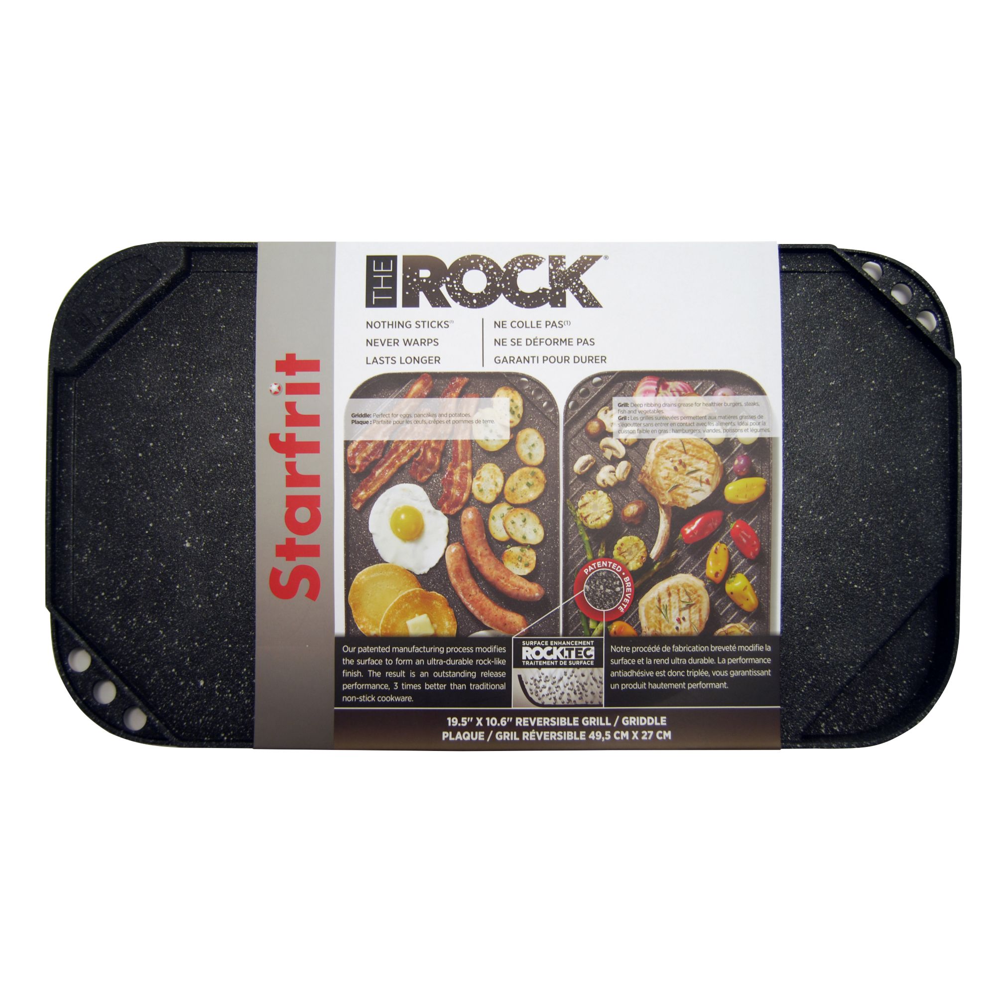 Heritage The Rock Family-Sized Non-Stick Electric Griddle/Party Grill,  Black, 19x13-in