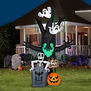 Gemmy 10' Airblown Inflatable Spooky Black Tree with Flashing and Swirling Lights